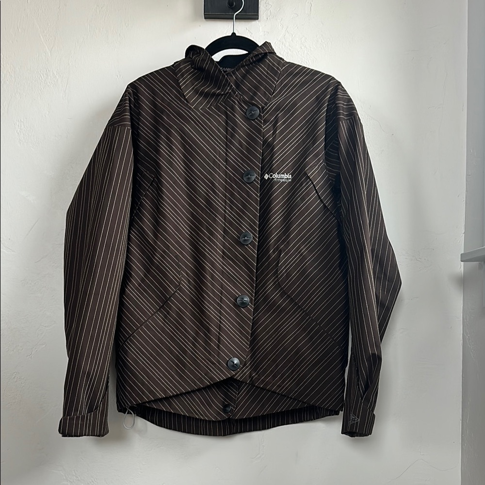 Columbia Brown Striped Women's Jacket